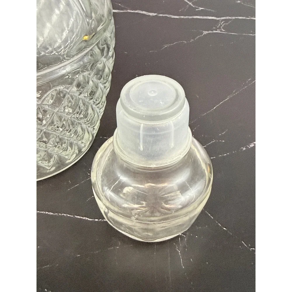 VTG 1970s Princess House Pressed Royal Crown Decanter with Stopper 10